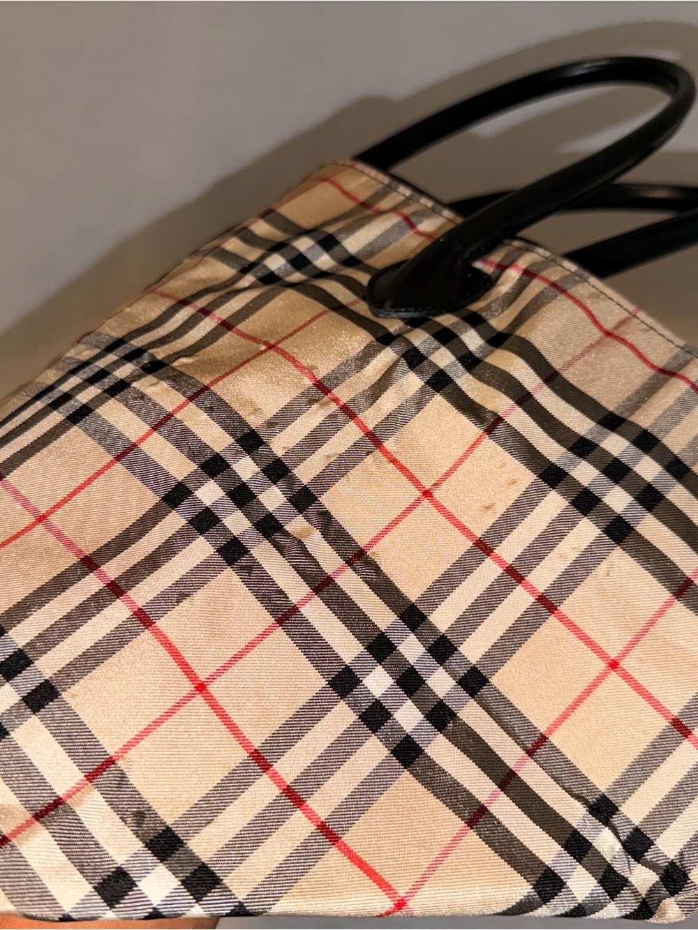 Burberry Blue Label Nova Check Canvas Zipper Tote Bag - Picture 12 of 16